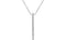 Diamond Bar Necklace in Rhodium-Plated 14k White Gold, 16-18" (.015 Ctw, Color H+, Clarity I1)