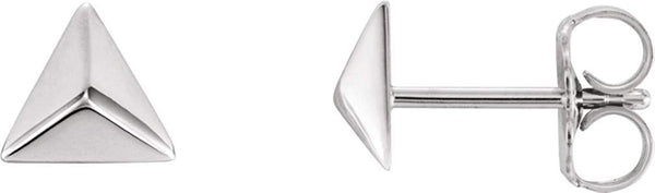 Petite Pyramid Stud Earrings, Sterling Silver