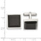 Stainless Steel Black Onyx Square Cuff Links, 17.4MMX17.4MM