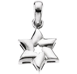Star of David Sterling Silver Pendant (Made in Holy Land)