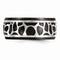 Edward Mirell Black Titanium and Sterling Silver Cobblestone 10mm Wedding Band