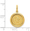 14k Yellow Gold St Christopher Medal Pendant