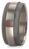 Brushed and Sandblasted 8mm Comfort-Fit Titanium Wedding Band
