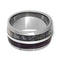 Deer Antler, Purple Box Elder Wood, White Gold 12mm Comfort-Fit Titanium Band
