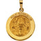 14k Yellow Gold Round Holy Communion Medal (18.25 MM)