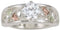 The Men's Jewelry Store (for HER) CZ Cut-Out Infinity Band, 12k Green and Rose Gold Black Hills Gold Motif