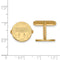 Gold-Plated Sterling Silver Georgia Southern University Crest Disc Round Cuff Links, 15MM