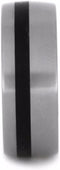 Obsidian, Deer Antler 10mm Comfort-Fit Matte Titanium Wedding Band, Size 10