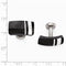 Wellington Collection Black Titanium and Sterling Silver Cuff Links, 13X23MM
