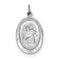 Rhodium-Plated Sterling Silver St. Christopher Medal (26X15 MM)