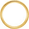 14k Yellow Gold Hammer Finished 4mm Comfort Fit Dome Band, Size7