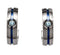 Radiance Collection Gray and Blue Anodized Titanium Sky Blue Topaz Hoop Earrings