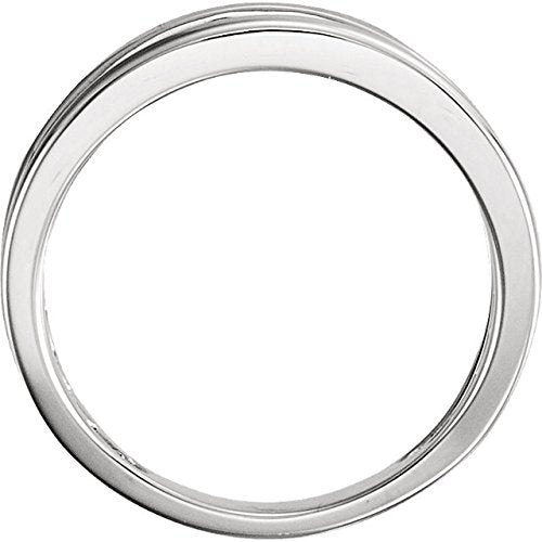 Platinum Beaded Negative Space Ring