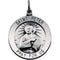 Sterling Silver Round St. Peter Necklace, 18" (15MM)