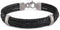 Men's Triple Strand Titanium Black Titanium Memory Cable 11mm Bracelet, 7.5"