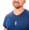 Men's Carbon Fiber Cross with Dog Tag Pendant Necklace, Stainless Steel, 24"