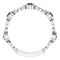 Blue Sapphire and Diamond Vintage-Style Ring, Rhodium-Plated Sterling Silver (0.03 Ctw, G-H Color, I1 Clarity)