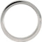 Titanium and Sterling Silver Inlay Diamond 9mm Comfort Fit Ring, Size 10