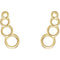 Geometric Ear Climbers,14k Yellow Gold