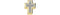 Diamond Bordered Cross 14k Yellow Gold Pendant