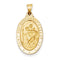 14k Yellow Gold St. Christopher Medal Pendant (28X18 MM)