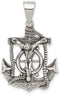 Antiqued Sterling Silver Mariner INRI Crucifix Charm Pendant