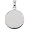 Rhodium Plated Sterling Silver Round St. George Medal Necklace, 18" (18.25 MM)