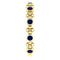 Chatham Created Blue Sapphire Beaded Ring, 14k Yellow Gold