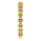 Genuine Peridot Beaded Ring, 14k Rose Gold