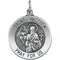 Sterling Silver Round St. Matthew Medal (15MM)