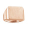 Men's Brushed Signet Ring, 18k Rose Gold (18mm)