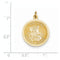 14k Yellow Gold St. George Medal Charm (28x20MM)