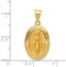 14k Yellow Gold Satin Miraculous Medal Pendant (21X14 MM)