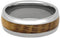 Whiskey Barrel Oak Wood 8mm Titanium Comfort-Fit Wedding Band