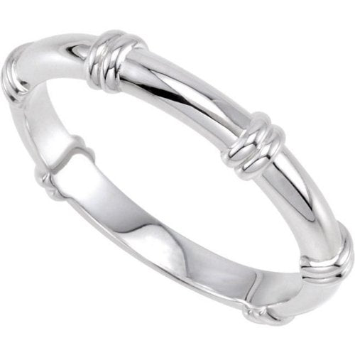 Stackable 3.5mm Sterling Silver Life Ring, Size 5