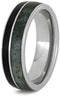 The Men's Jewelry Store (Unisex Jewelry) Jade, Obsidian 6.5mm Titanium Comfort-Fit Wedding Band, Size 8.75
