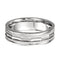 Double Milgrain Design 6mm Comfort Fit 14k White Gold Band