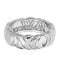 Designer Engraved Scalloped 6.5mm Rhodium-Plated 14k White Gold Band