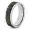 The Men's Jewelry Store (Unisex Jewelry) Black Stardust with Meteorite and 14k Yellow Gold 7mm Comfort-Fit Titanium Ring