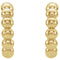 Beaded J Hoop Earrings, 14k Yellow Gold (17mm)