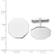 Rhodium-Plated 14K White Gold Octagon Cuff Links, 20MM