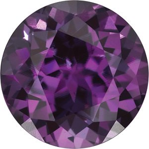 Platinum Chatham Created Alexandrite and Diamond Vintage-Style Ring (0.03 Ctw, G-H Color, SI1-SI2 Clarity)