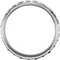 Grooved Milgrain Comfort Fit 6.75mm 10k White Gold Band, Size 6