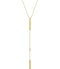 Diamond Bar Y Necklace in Rhodium-Plated 14k Yellow Gold, 16-18" ( .06 Ctw, Color H+, Clarity I1)