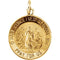 14k Yellow Gold Round Immaculate Conception Medal (15 MM)