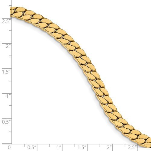 Men's Polished 14k Yellow Gold 5.75mm Moveable Link Bracelets, 8.5"