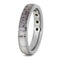Charles & Colvard Moissanite, Deer Antler 4mm Titanium Comfort-Fit Wedding Band
