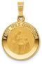 14k Yellow Gold First Holy Communion Medal Pendant (16X15MM)