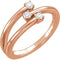 3-Stone Diamond Past, Present, Future Ring, 14k Rose Gold, Size 7 (.20 Ctw, GH Color, I1 Clarity)