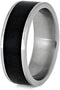 The Men's Jewelry Store (Unisex Jewelry) Black Jade 8mm Comfort-Fit 8mm Matte Titanium Wedding Band